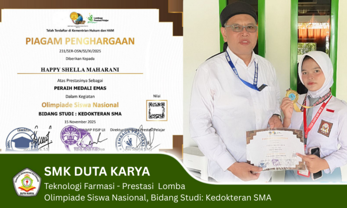 Teknologi Farmasi - Prestasi Lomba Olimpiade Kedokteran SMA