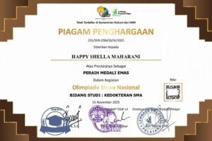 Piagam Penghargaan Olimpiade Kedokteran SMA